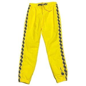 Petals by Petals and Peacocks Bright Yellow Streetwear Splash Track Pants - S